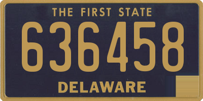 DE license plate 636458