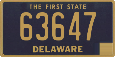 DE license plate 63647