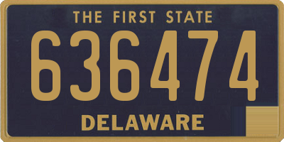 DE license plate 636474
