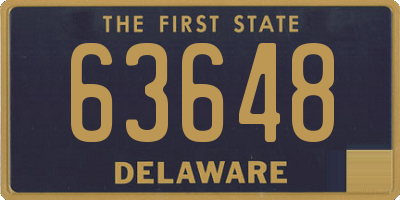 DE license plate 63648