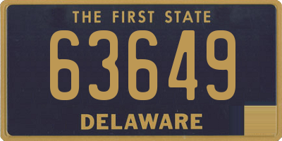 DE license plate 63649