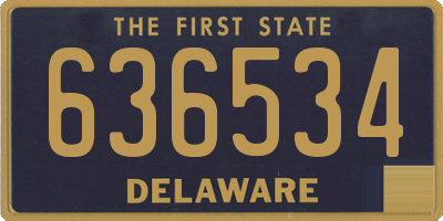 DE license plate 636534