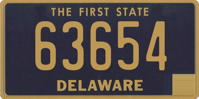DE license plate 63654