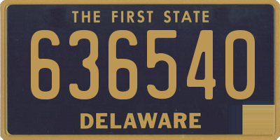 DE license plate 636540
