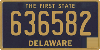 DE license plate 636582