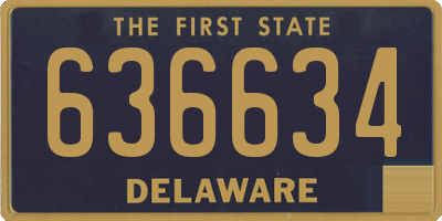 DE license plate 636634