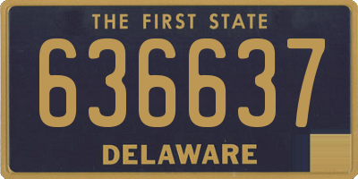 DE license plate 636637