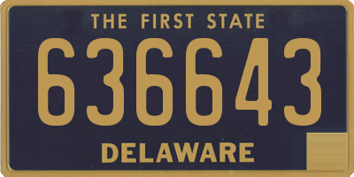 DE license plate 636643