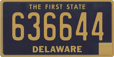 DE license plate 636644