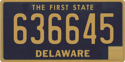 DE license plate 636645
