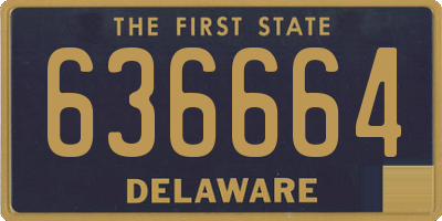 DE license plate 636664