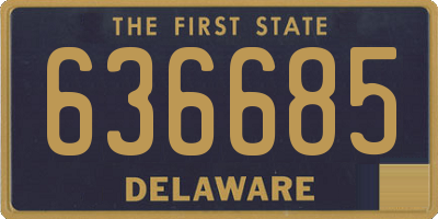 DE license plate 636685