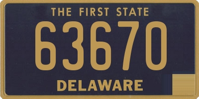 DE license plate 63670