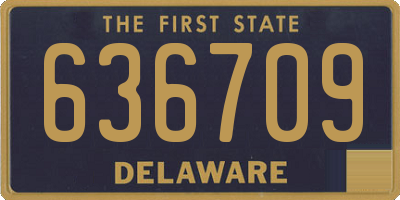 DE license plate 636709