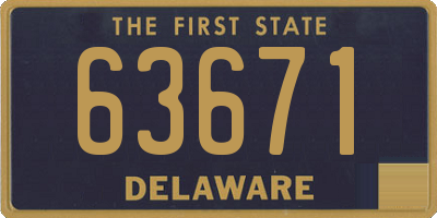 DE license plate 63671