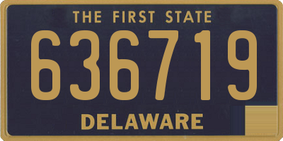 DE license plate 636719