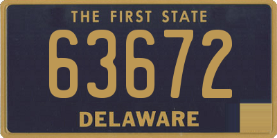 DE license plate 63672