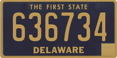 DE license plate 636734