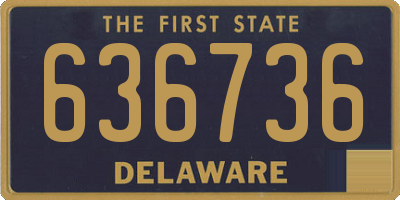 DE license plate 636736