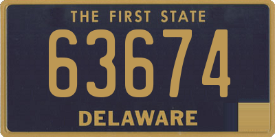 DE license plate 63674