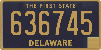DE license plate 636745