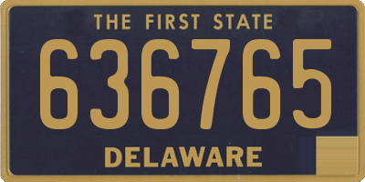 DE license plate 636765