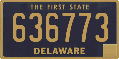 DE license plate 636773