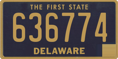 DE license plate 636774