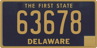 DE license plate 63678