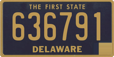 DE license plate 636791