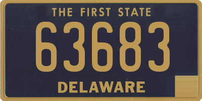 DE license plate 63683
