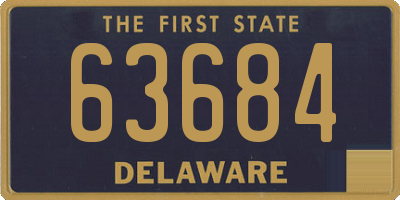 DE license plate 63684