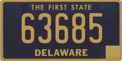 DE license plate 63685