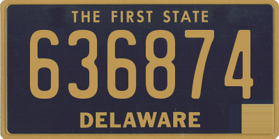 DE license plate 636874
