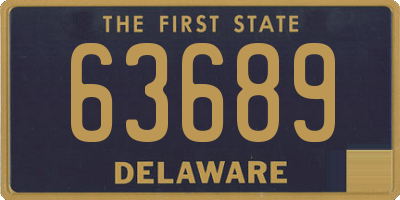 DE license plate 63689