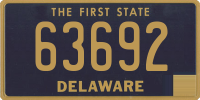 DE license plate 63692