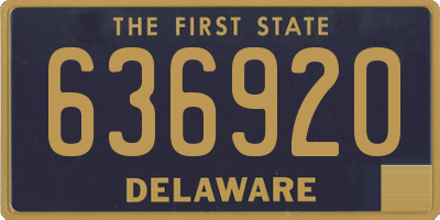 DE license plate 636920