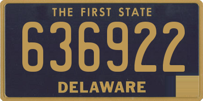 DE license plate 636922