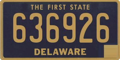 DE license plate 636926