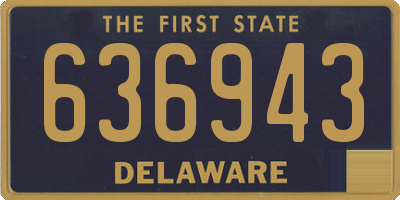 DE license plate 636943