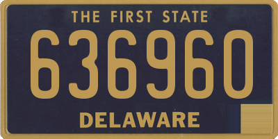 DE license plate 636960