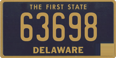 DE license plate 63698