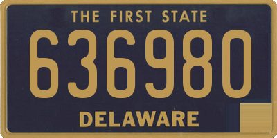 DE license plate 636980