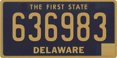 DE license plate 636983