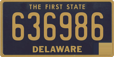 DE license plate 636986