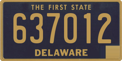 DE license plate 637012
