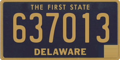DE license plate 637013
