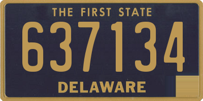 DE license plate 637134
