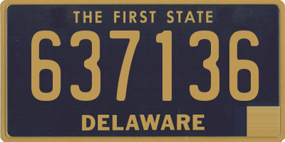 DE license plate 637136