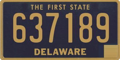 DE license plate 637189